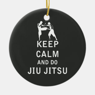 Den lugnaa behållan och gör Jiu-Jitsu Julgransprydnad Keramik