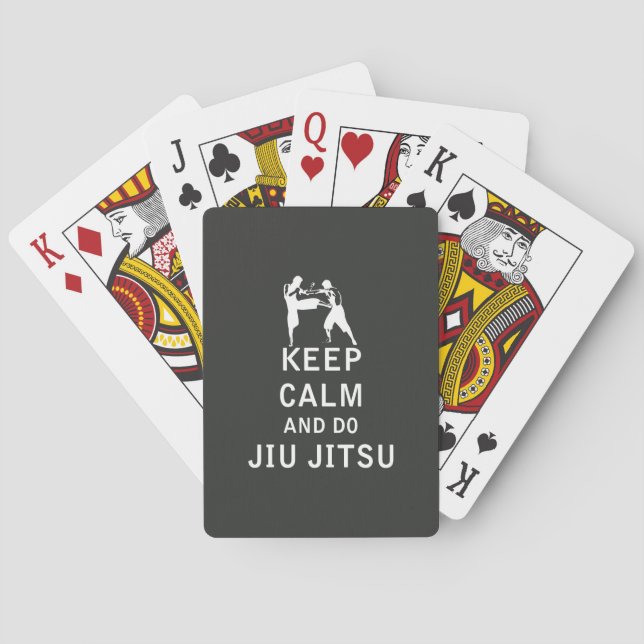 Den lugnaa behållan och gör Jiu-Jitsu Spel Kort (Baksidan)