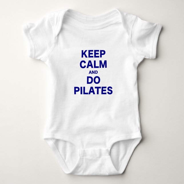 Den lugnaa behållan och gör Pilates Tee Shirt (Framsida)