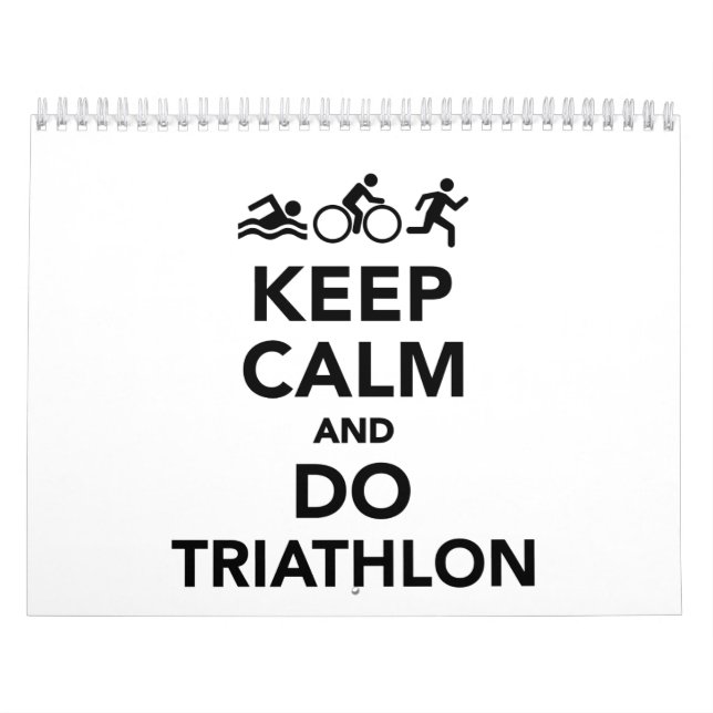 Den lugnaa behållan och gör triathlon kalender (Omslag)