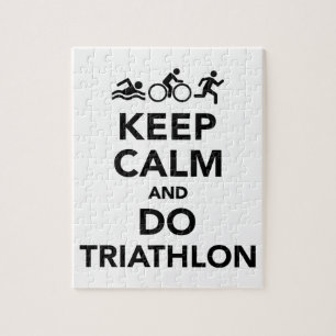 Den lugnaa behållan och gör triathlon pussel