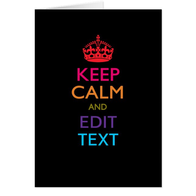 Den LUGNAA personligBEHÅLLAN OCH redigerar Hälsningskort (Framsidan)