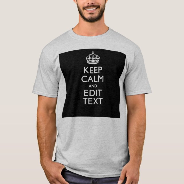 Den lugnaa personligbehållan och redigerar text på t shirt (Framsida)
