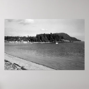 Den Lummi ön, WA - beskåda av Lago som fjärden Poster
