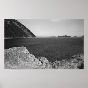 Den Lummi ön, WA - beskåda från Lummi stenar Poster
