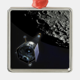 Den Lunar kraterobservationen Julgransprydnad Metall