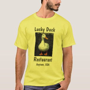 Den lyckliga ankan, restaurang, tillfogar din tee shirt