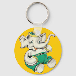 Den lyckliga elefanten Keychain Nyckelring