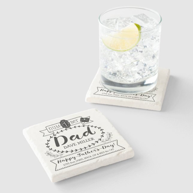 Den lyckliga fars dag numrerar 1 en stenunderlägg (Sidan)