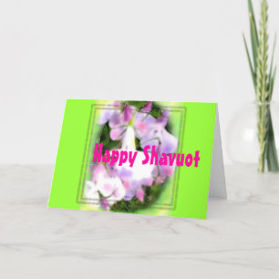 Den LYCKLIGA hebréiska lilan för SHAVUOT blommar Helgkort