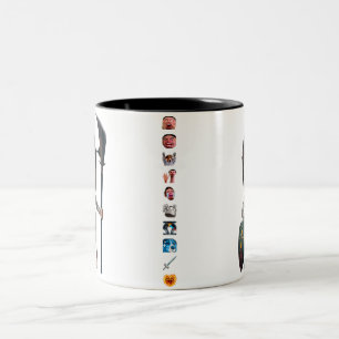 Den lyckliga Hobmuggen med Emote randen Två-Tonad Mugg