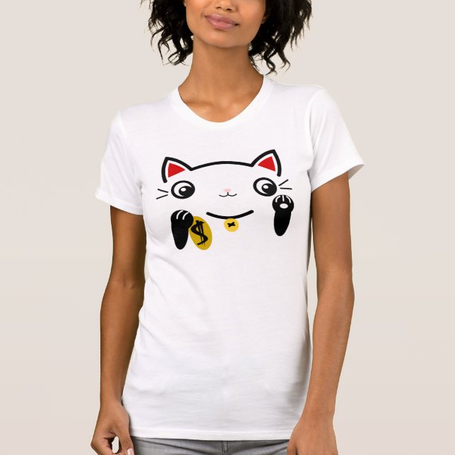Den lyckliga katten t shirt (Framsida)