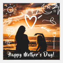 Den lyckliga mors dagsolnedgången Instagram postar Inlägg