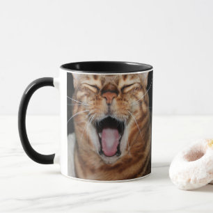 Den lyckliga muggen för det Bengal kattfotoet, Mugg