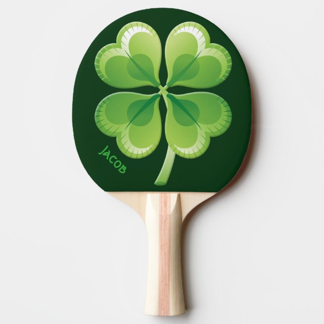 Den lyckliga Shamrockpingen Pong paddlar Pingisracket (Baksidan)
