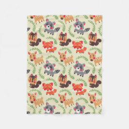 Den lyckliga skogvännen fleecefilt