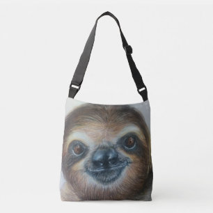 DEN LYCKLIGA SLOTHEN HÄNGER LÖS! sloths Axelväska