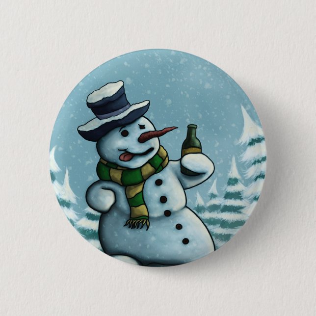 den lyckliga snögubben knäppas knapp (Framsida)