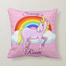 Den lyckliga unicornen kvadrerar kudder kudde