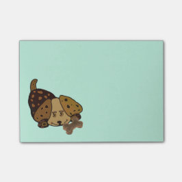 Den lyckliga valpen Postar-it® noterar Post-it Block