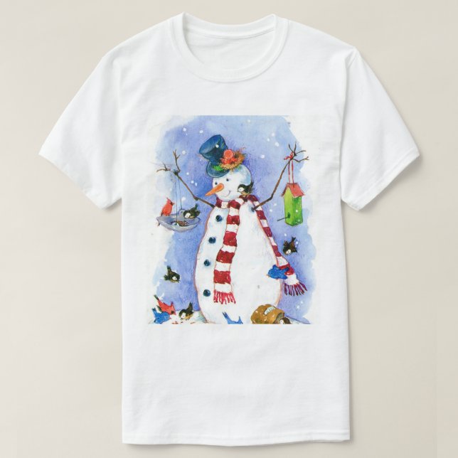 Den lyckligaste snömannen T-shirt (Design framsida)