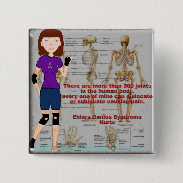 Den Lyndon Ehlers Danlos syndrommedvetenheten Knapp (Framsida)