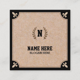 Den lyxiga Kraft UTSKRIVAVNA svarten kvadrerar Fyrkantigt Visitkort