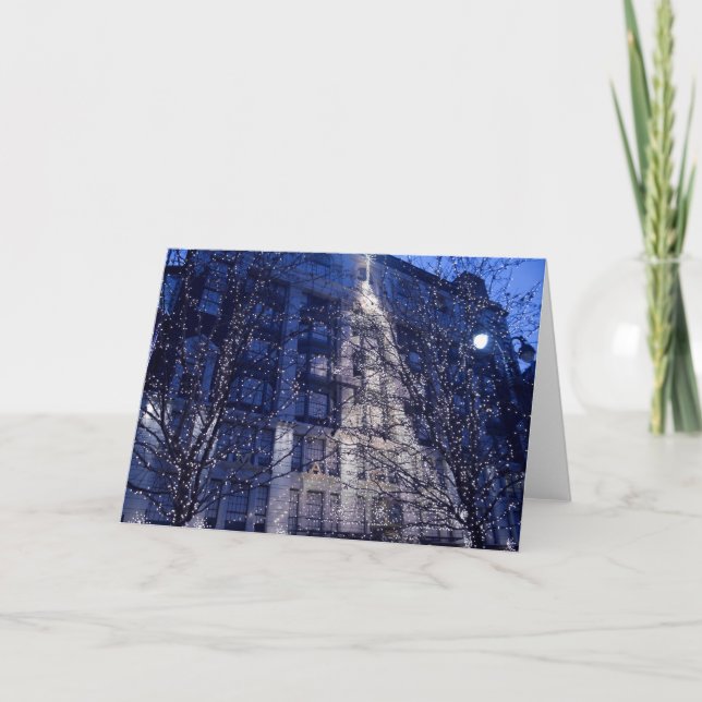 Den Macys trädhärolden kvadrerar Helgkort (Framsida)