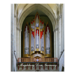Den Magdeburg domkyrkan leda i rör organ Fototryck