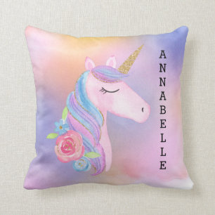 Den Magical regnbågeunicornen kudder kast Kudde