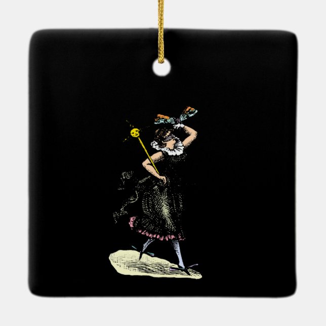 Den magiska damselflygkvinnan julgransprydnad keramik (Baksida)