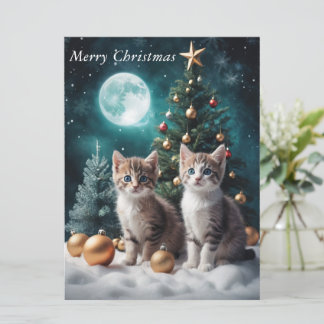 Den magiska julen Kväll med Kittens från Träd