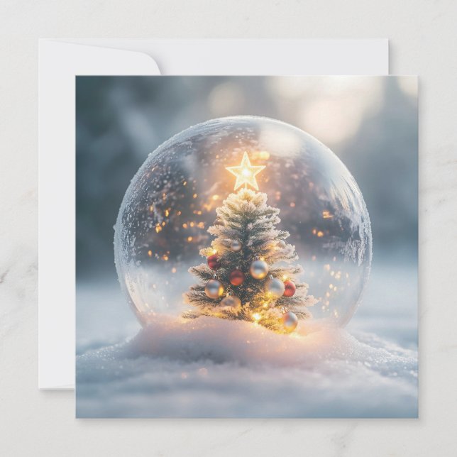 Den magiska julen Snö Globe med Glowing Träd (Framsida)