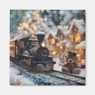 Den magiska julscenen Tåg med Nalle Magnet