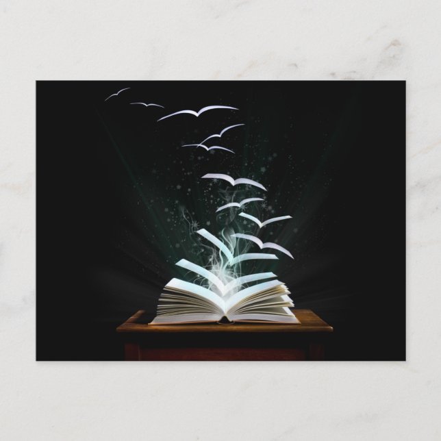 Den magiska läsvärlden vykort (Framsida)