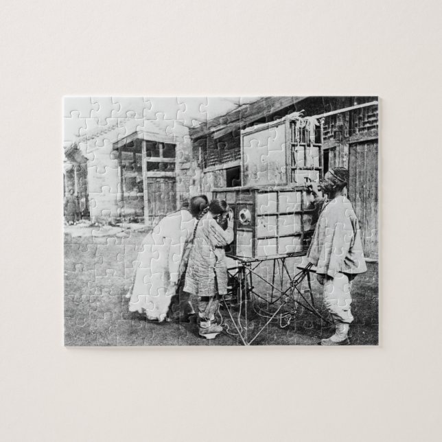 Den magiska lyktan, c.1870 (b-/wfotoet) pussel (Horisontell)