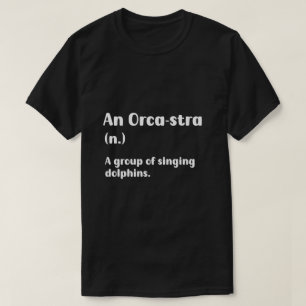 Den magiska orca-strummen av singande delfiner t shirt
