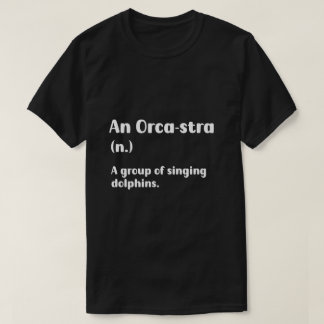 Den magiska orca-strummen av singande delfiner t shirt