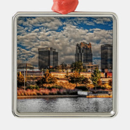 Den magiska staden julgransprydnad metall