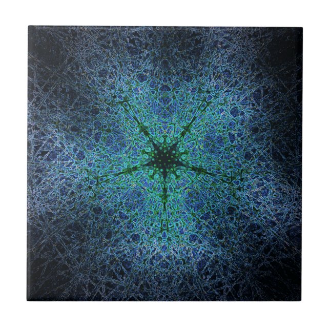 Den magiska utformningen av galaxier, keramiskt pl kakelplatta (Framsidan)