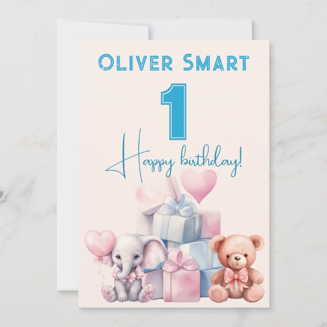 Den magiska världen 1 firande inbjudningar (Framsida)