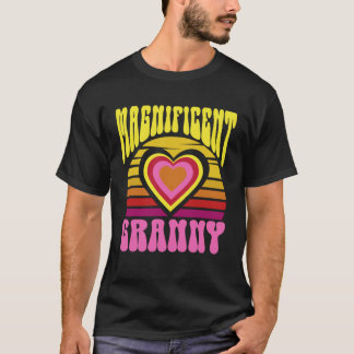 Den magnifika granny Cute Sunset Hearts-dagen i Mo T Shirt