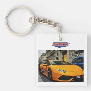 Den magnifika superbilens Acrylic Keychain Design-