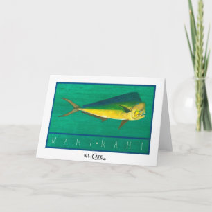 Den Mahi-Mahi hälsningen & noterar kort