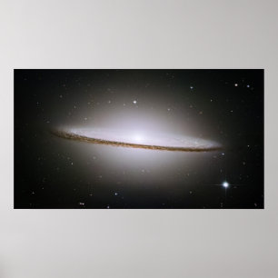 Den majestätiska Sombrerogalaxen (M104) Poster
