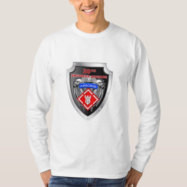 Den mäktiga 20:e brigaden i Ingenjör-flygburen T Shirt (Framsida)