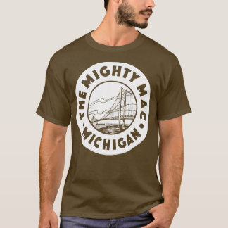 Den mäktige Mac Michigan Circle White T Shirt