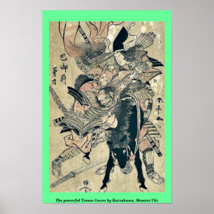 Den mäktige Tomoe Gozen av Katsukawa, Shuntei Uki Poster