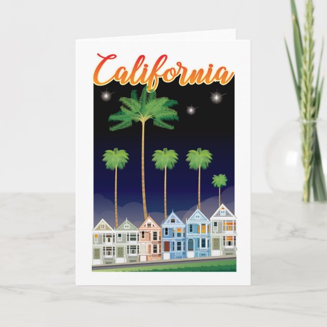 Den målade Dam på natten | San Francisco Kort (Framsida)