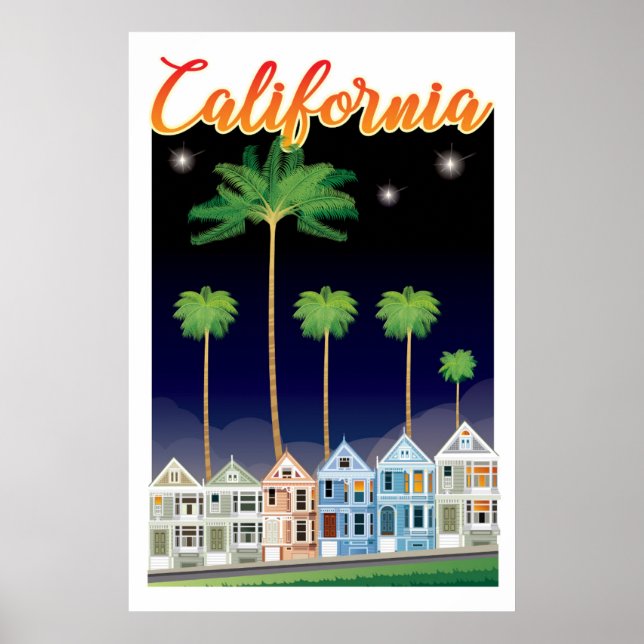 Den målade Dam på natten | San Francisco Poster (Framsidan)